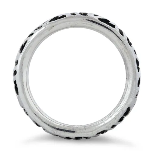 Sterling Silver Ancient Sign Stackable Ring