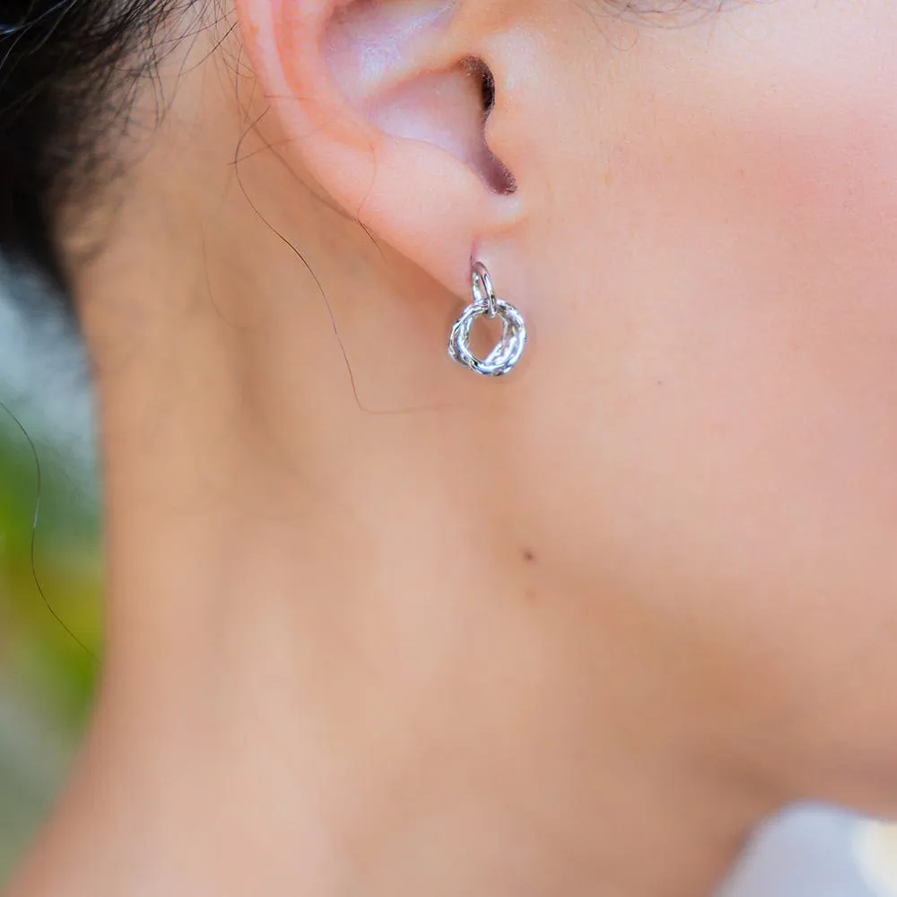 Sterling Silver Earrings Petite Quad Circles
