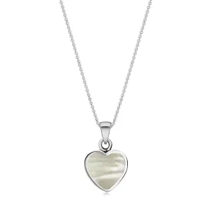 Sterling Silver Mother of Pearl Heart Pendant