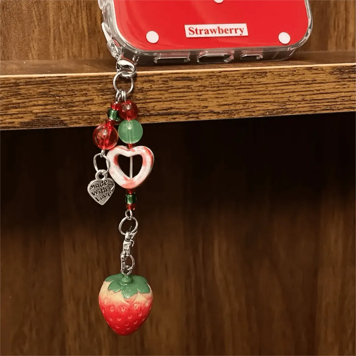 Strawberry Crystal Bowknot iPhone Case