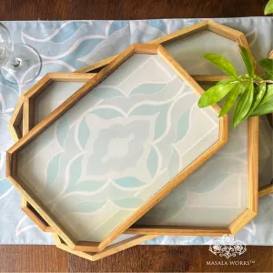 Subtle Grunge Wooden Tray Set