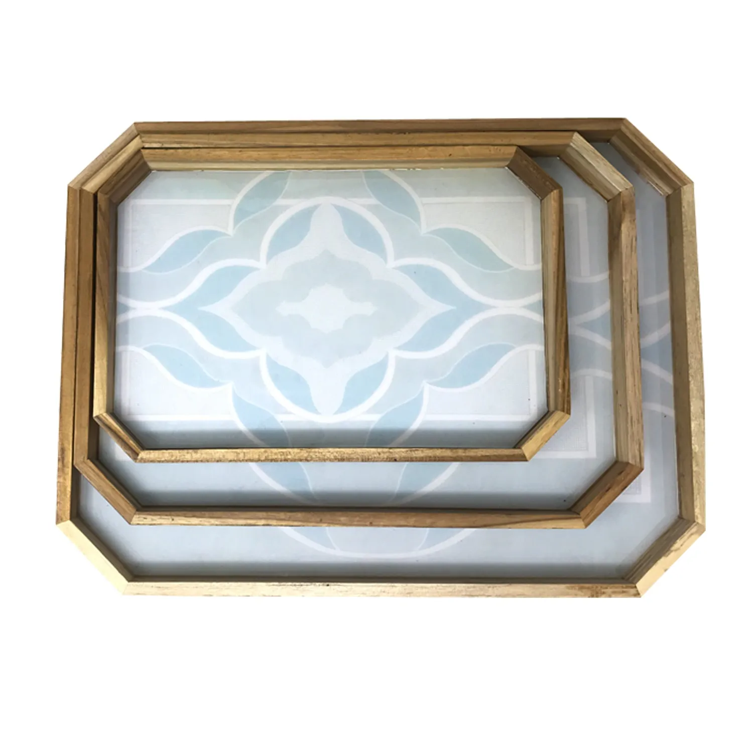Subtle Grunge Wooden Tray Set