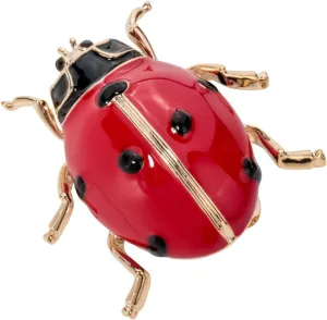 Szxc Ladybug Vegetable Leafe Crystal Enamel Collection Accessories Brooch Pin Gift Women Jewelry