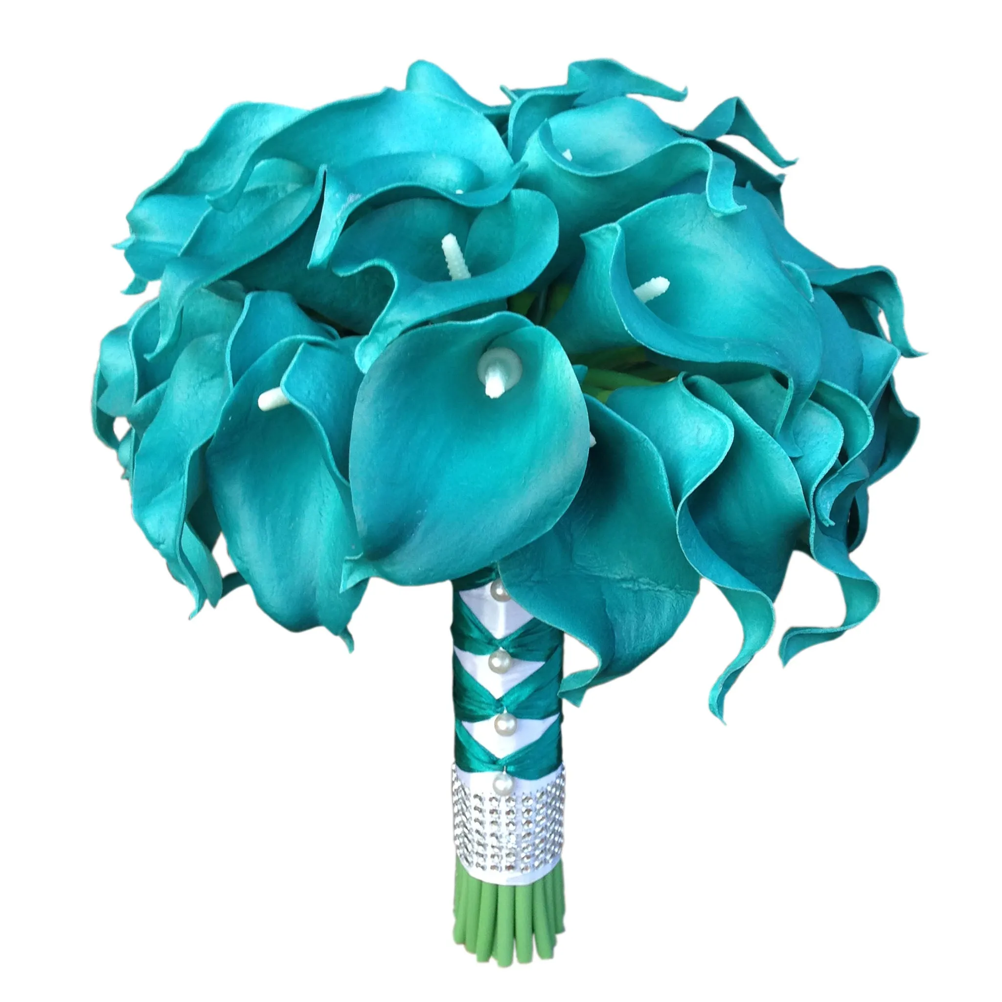 Teal Wedding Bouquets for Bridal Bridesmaids