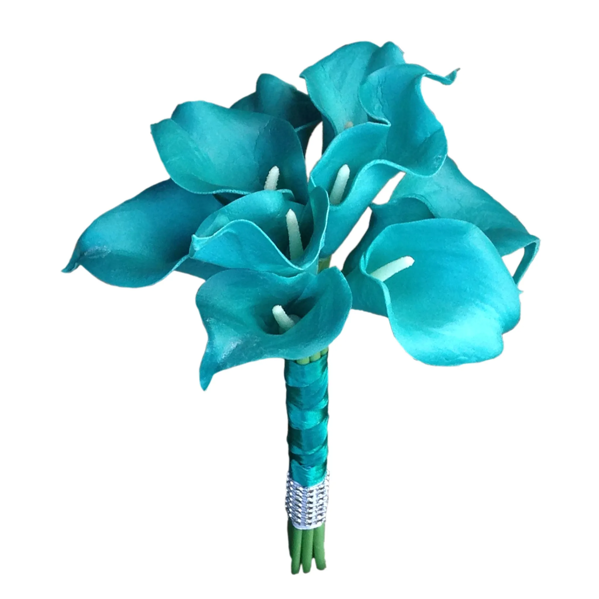 Teal Wedding Bouquets for Bridal Bridesmaids