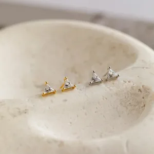 That's the Point Triangle Zircon Ear Studs