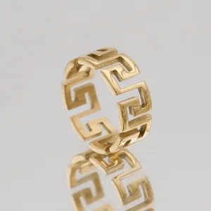 Thea Greek Key Ring