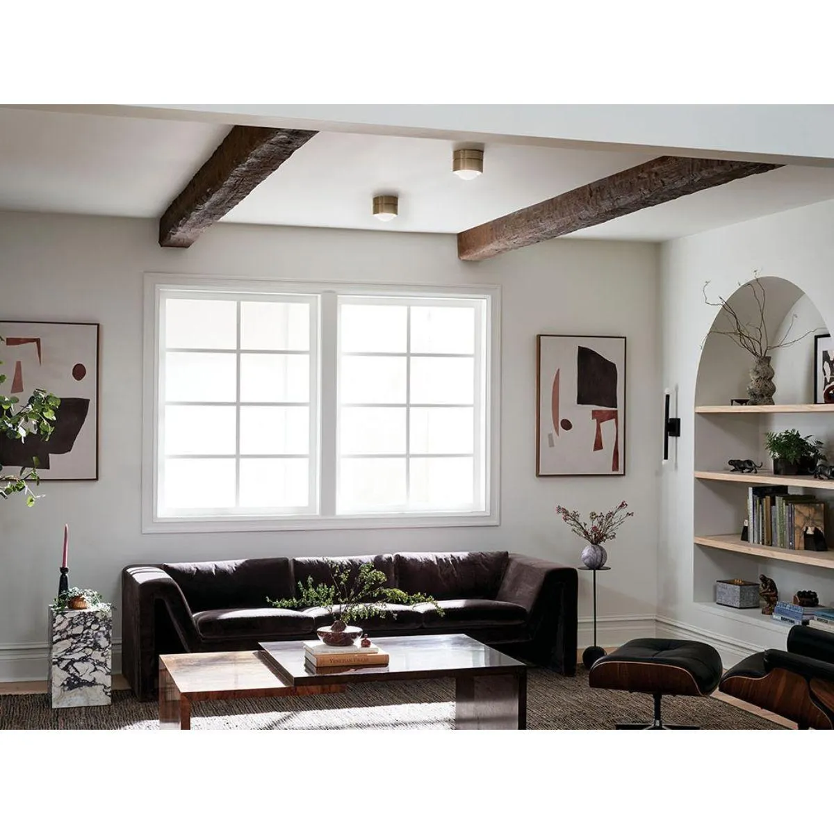 Tibbi 6 in. Flush Mount Light Champagne Bronze Finish