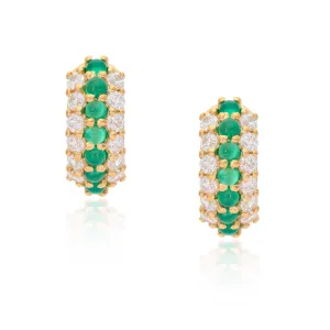Timeless Sparkle Huggies - Green Onyx