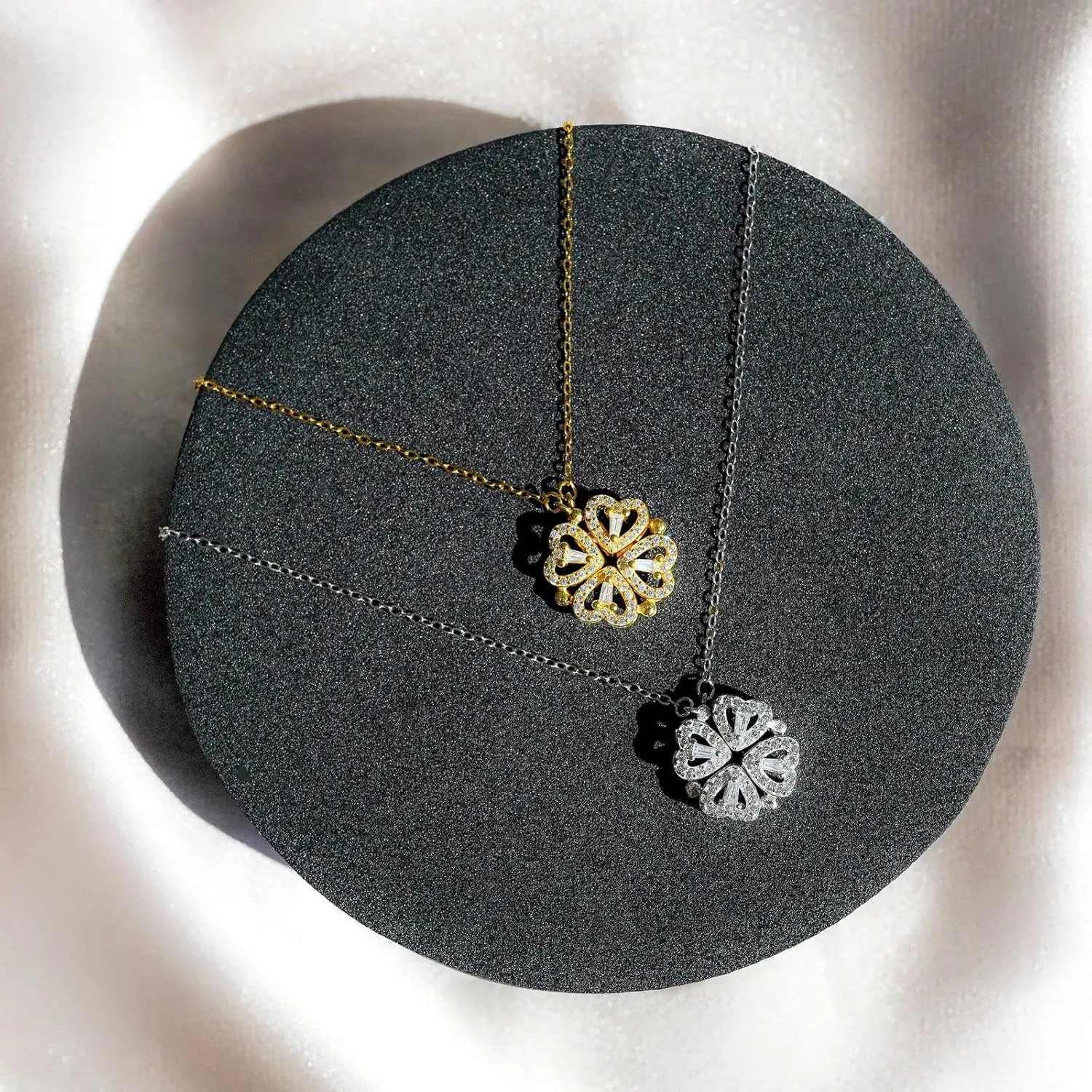 To My Daughter Necklace from Mom,4-Leaf Lucky Preserved Real Rose Necklace for Granddaughter/Sister/Daughter-in-Law/Bonus/Mom/Niece Birthday Mothers'Day