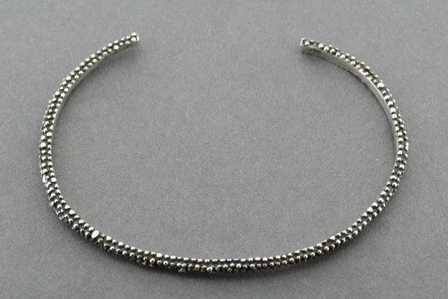 tubular black sparkle coral cuff