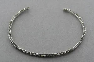 tubular black sparkle coral cuff