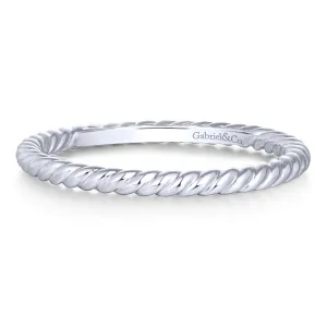 Twist Design Diamond Stackable Ring