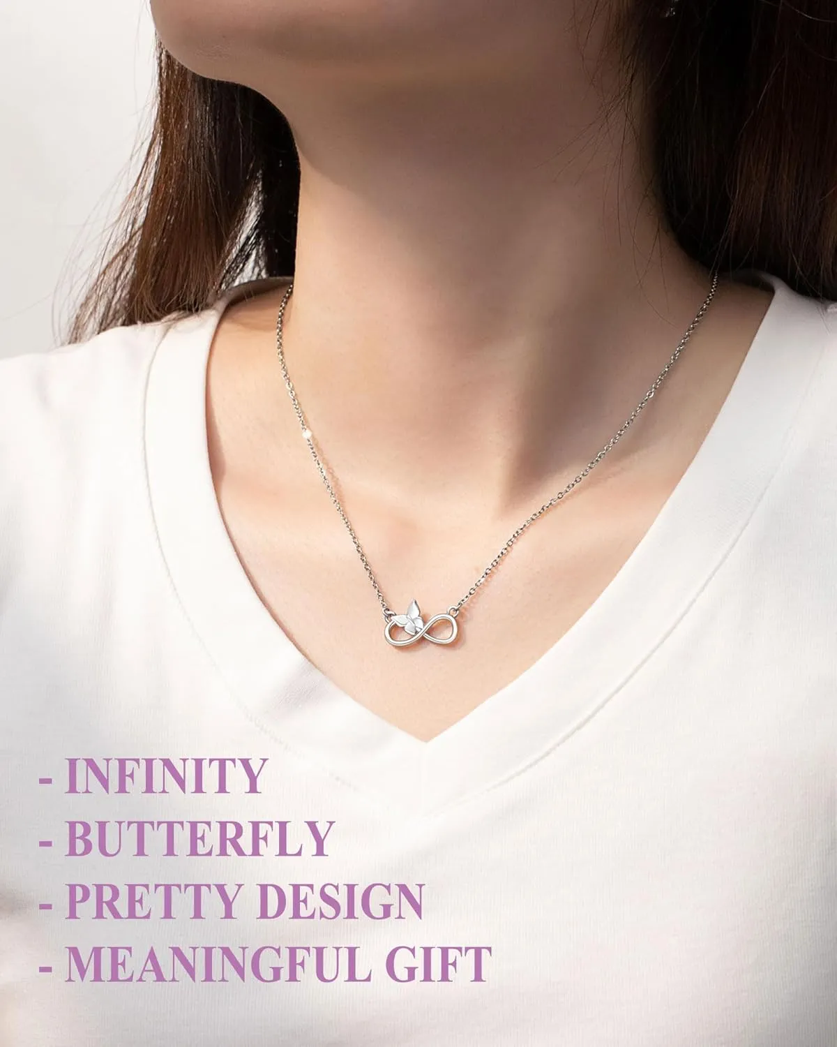 UPROMI Butterfly Necklace for Granddaughter/Daughter/Niece, Graduation Gifts for Girls