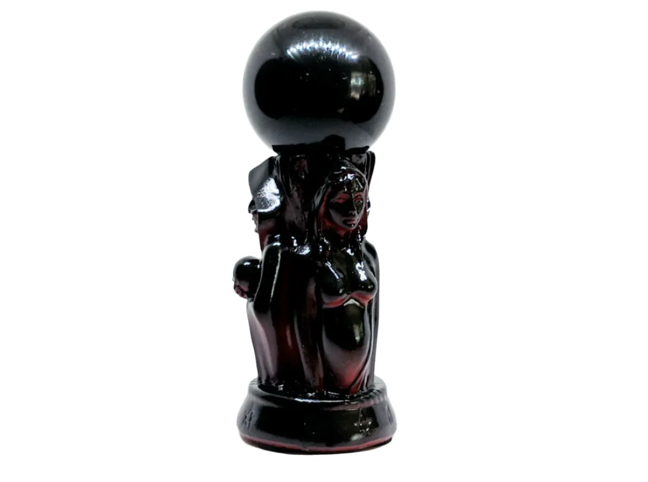 Wooden Maiden Mother Crone Crystal Sphere Holder