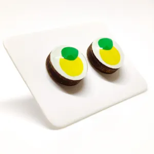 Yellow Lemon Stud Earrings by Candi Cove Designs